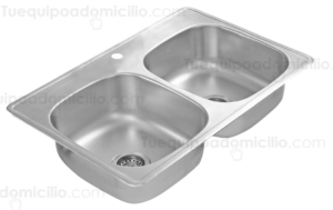 tarja de acero eb tecnica c-110 electrodomesticos fregaderos para cocina doble tina cubierta de empotre 1