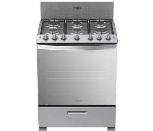 WFR3200D estufa de piso whirlpool 6 quemadores acero inoxidable equipo cocina linea blanca monterrey domicilio gas lp natural electronico 30 in 76 80 cm medidas ficha tecnica 1