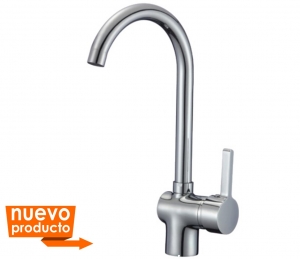 llave mezcladora de cocina economica meer monterrey mayoreo color cromo cuello fijo mzm812 2