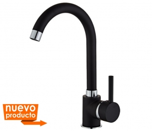 llave mezcladora de cocina economica meer monterrey mayoreo color negro mate cuello fijo MZM8111