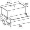 Campana empotrable integrable tecnolam slider.ac90 oferta telescopica monterrey acero inoxidable 60 90 cm v