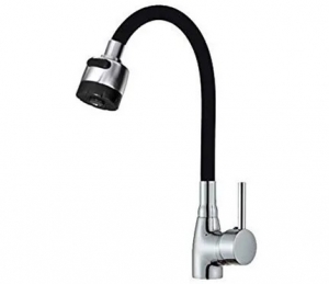 mzm8107f llave monomando mezcladora meer cnx cromo flexible negro cabezal chorro regadera removible