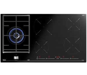 parrillas hibridas teka gas e inducción hierro fundido y vitrocerámica 5 quemadores gas lp natural 220 JZC 95314 ABB BK 112570125