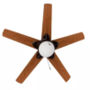 Ventilador De Techo 52 Bronce 40w 5 Aspas Reversible 2 Luces