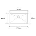 GF 720 S Gilfer tarja fregadero con acceosrios para cocinade submontar calibre 18 insonorizado acero inoxidable bajo cubierta