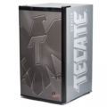 frigobar tecate 3.2 pies con congelador acero edicion especial